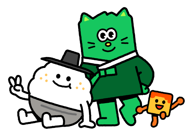 Ricepower characters Bob, Kim and Dugi